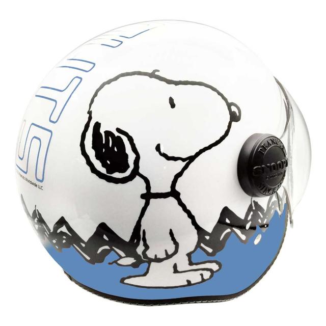 AXS SNOOPY SNJ-111 スヌーピー＆チャーリーブラウン ブルー シールド付きジェットヘルメット_4