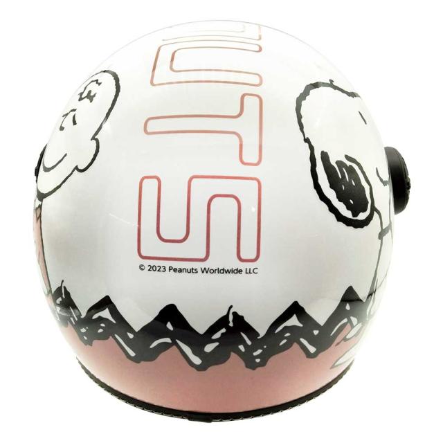 AXS SNOOPY SNJ-112 スヌーピー＆チャーリーブラウン ピンク シールド付きジェットヘルメット_3