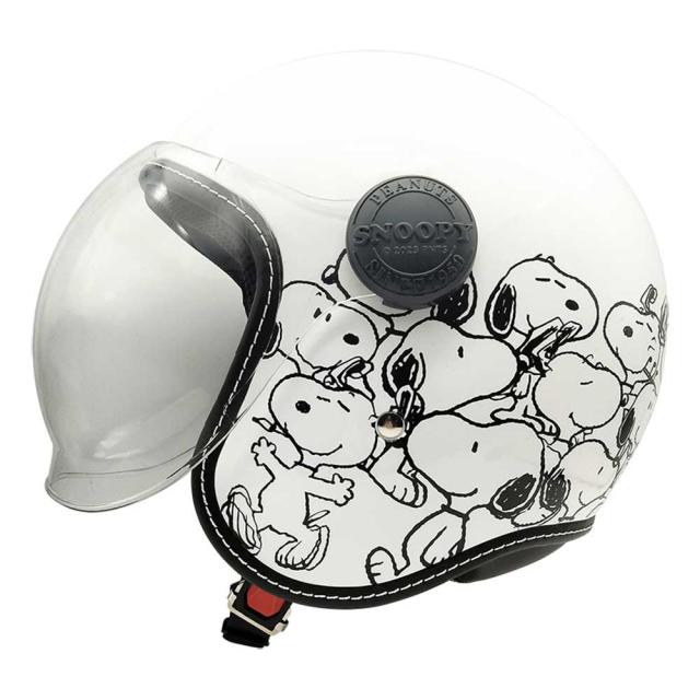 AXS SNOOPY SNJ-117 スヌーピーカーニバル ホワイト シールド付きジェットヘルメット_1