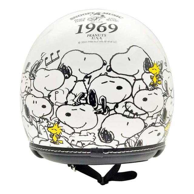 AXS SNOOPY SNJ-117 スヌーピーカーニバル ホワイト シールド付きジェットヘルメット_3