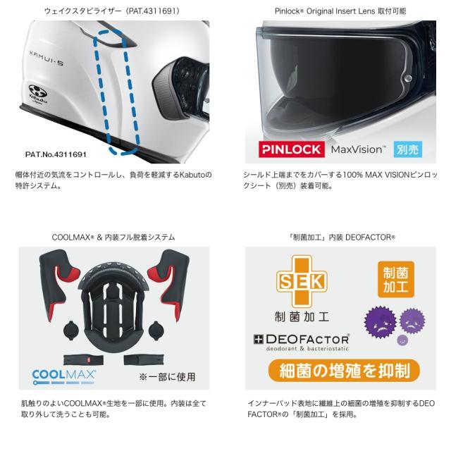 OGKカブト KAMUI-5（カムイ・ファイブ）フルフェイスヘルメット