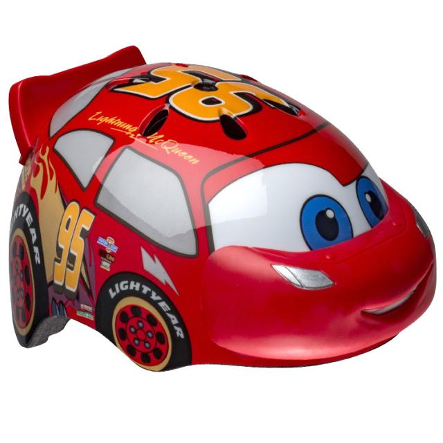 子供用自転車.バスケット付.ディズニー.カーズ.18インチ.ヘルメット新品未使用 ディズニー カーズ マックウィーン ヘルメット 3D 子供用 自転車