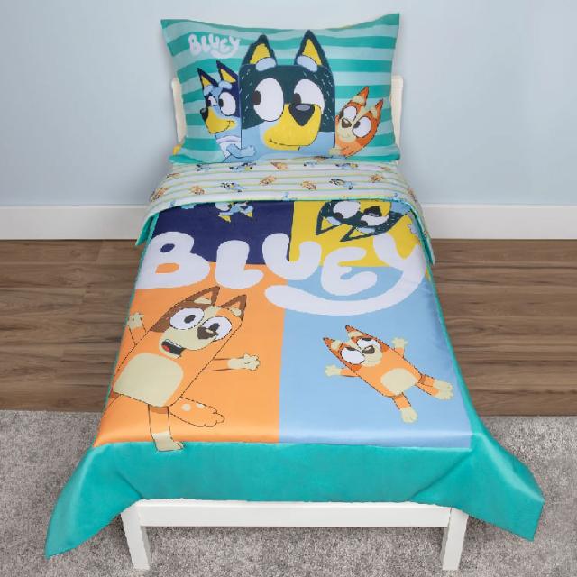 ディズニー ブルーイ 子供 寝具 4点 セット 子供用布団 子供用寝具 トドラーベッディング CrownCrafts