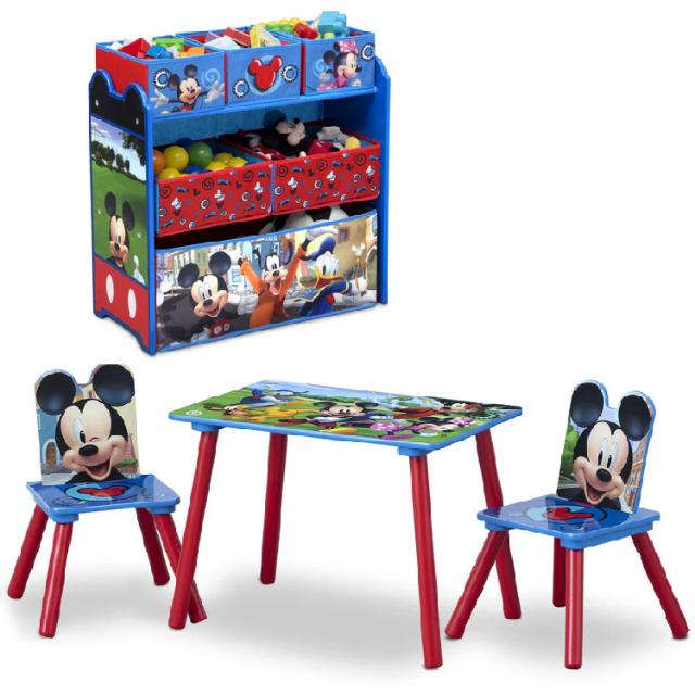 デルタ ディズニー ミッキーマウス マルチ おもちゃ箱 テーブルセット 収納ボックス オーガナイザー 学習机 子供 99580MM Delta