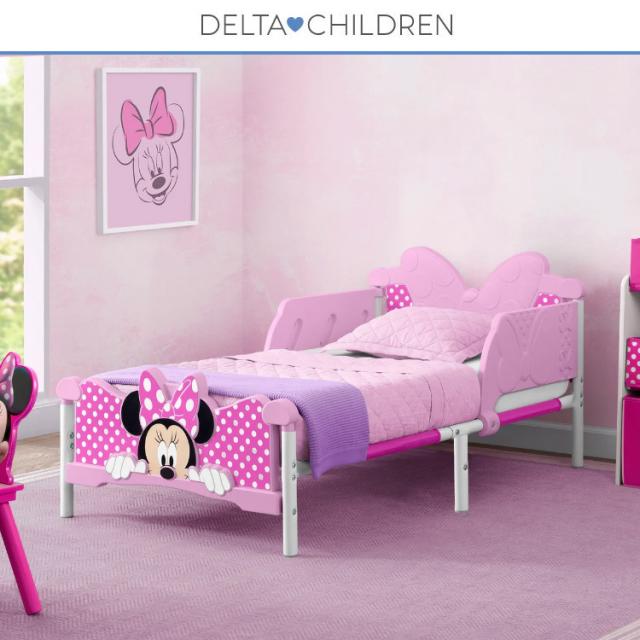 デルタ 子供用ベッド ディズニー ミニーマウス 3D 子ども用 トドラーベッド キッズ 幼児 子供部屋 Delta Disney minnie_1
