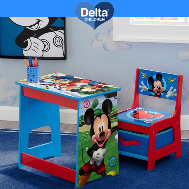デルタ ディズニー ミッキーマウス デスクセット 子供家具 学習机 椅子