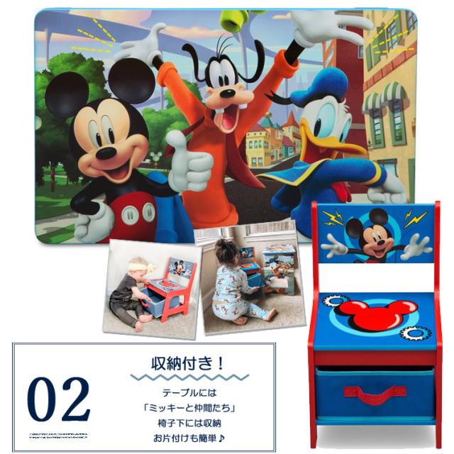 デルタ ディズニー ミッキーマウス デスクセット 子供家具 学習机 椅子