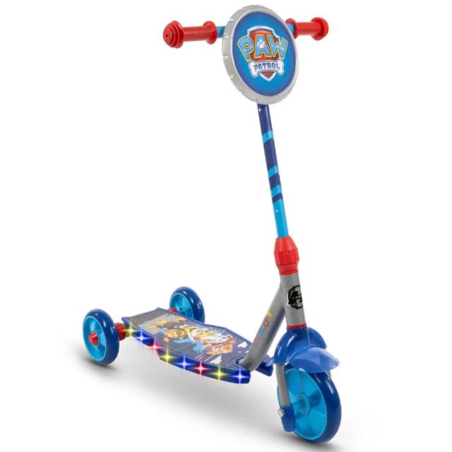 光る キックスクーター ディズニー パウパトロール キックボード ライトアップ 子供 3輪 3歳から キックスケーター HUFFY