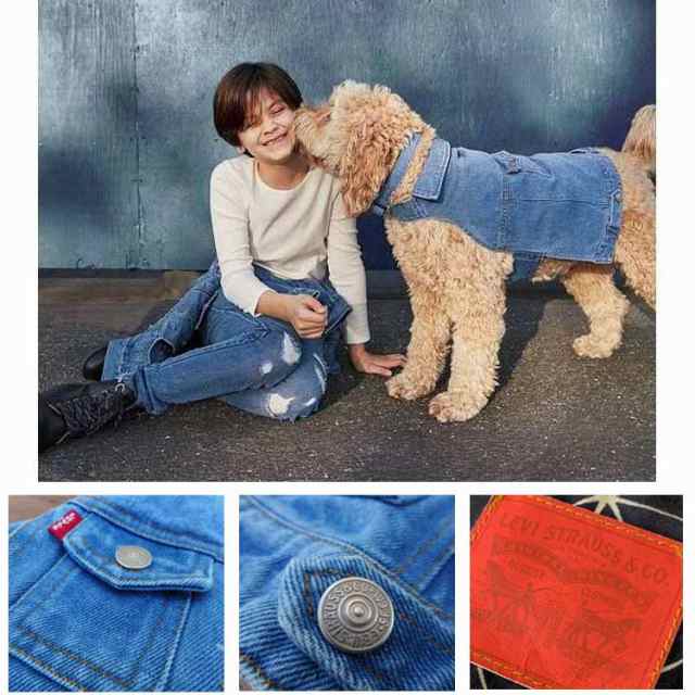 送料無料/ リーバイス ターゲット 限定コラボ (Levi's x Target) 犬服 デニム 中型犬 ペット服 ベスト ドッグウェア