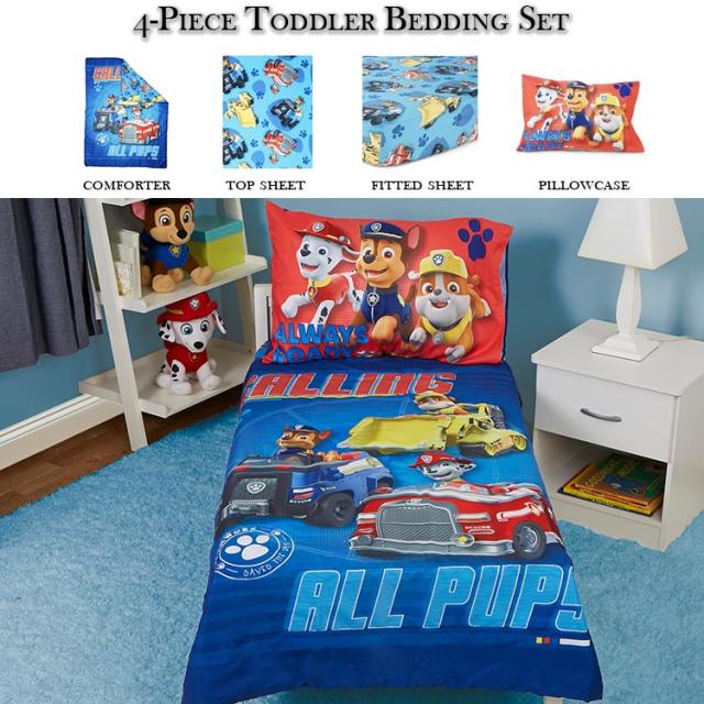 パウ・パトロール 子供 寝具 4点 セット トドラーベッディング お昼寝 お泊り CrownCrafts_1