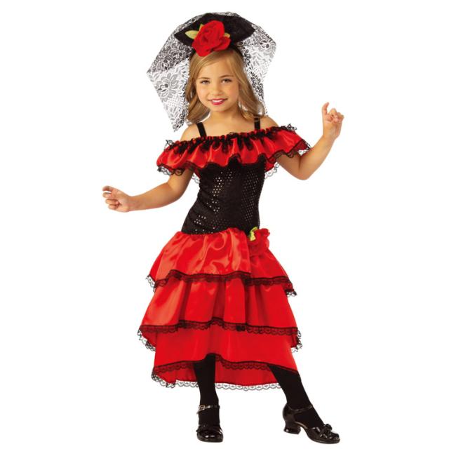 スパニッシュ ダンサー コスチューム M 1 135cm 女の子 ハロウィン 衣装 子供 の通販はau Pay マーケット Paranino