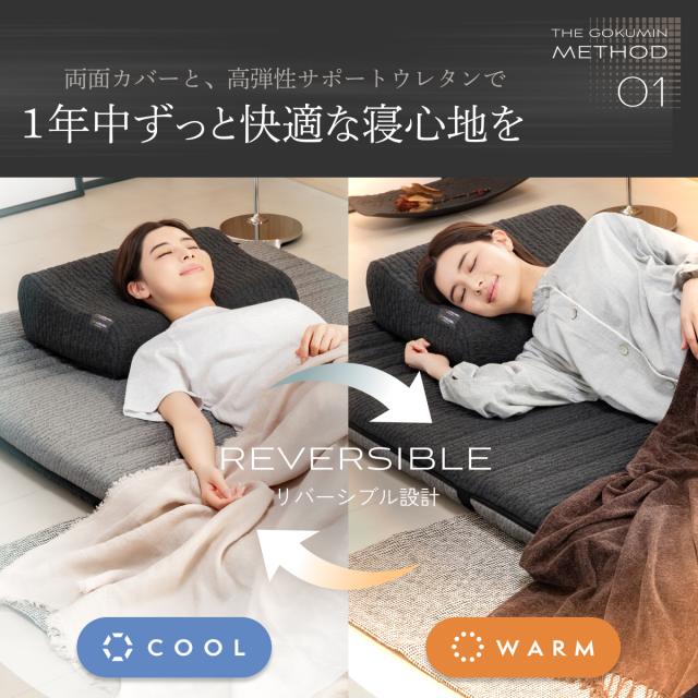 敷布団 シングル 高密度 高弾性 厚み7cm リバーシブル仕様 日本企業 体圧分散 敷き布団 年中快適 接触冷感 高品質羊毛 三つ折り 収納袋付き 竹炭配合 通気設計 抗菌防臭 洗濯可能 腰痛 寝返り 快眠 安眠 高級化粧箱 ギフト_2