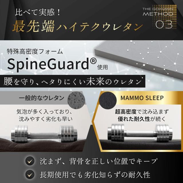 GOKUMIN ストレートマットレス 超高反発 メッシュカバー 超高密度 腰痛対策 硬め 5cm厚 選べる寝心地 取っ手付きで持ち運び便利 コンパクト へたりにくい 竹炭配合 抗菌防臭調湿 低ホルムアルデヒドセミダブル_7