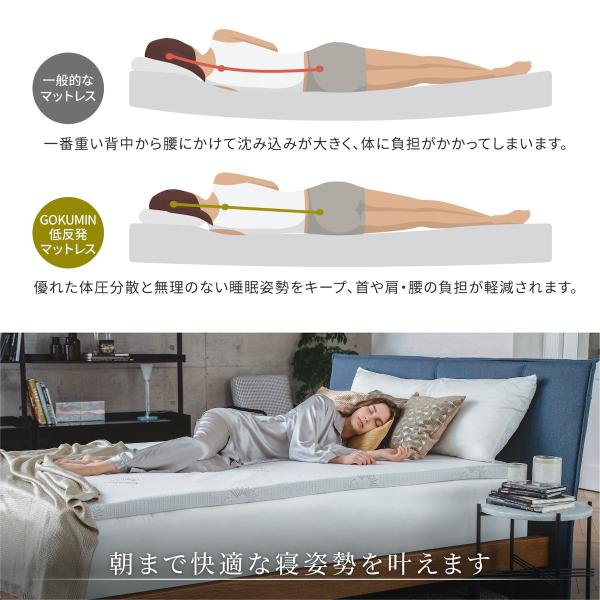 マットレス ダブル(幅140×縦195×厚さ5cm) プレミアム低反発 プレミアム