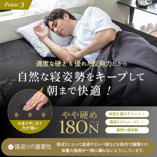 重ねるだけ睡眠改革】高反発マットレス ダブル(幅140×縦195×厚さ5cm