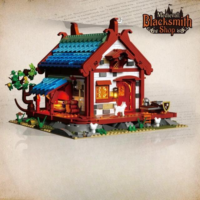 MOC LEGO レゴ ブロック 互換 中世の鍛冶屋風の建物 1707個
