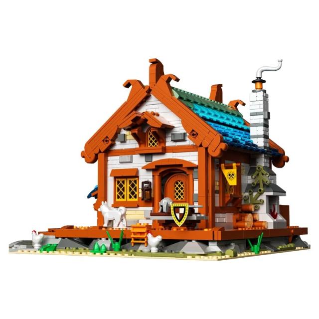 MOC LEGO レゴ ブロック 互換 中世の鍛冶屋風の建物 1707個_1