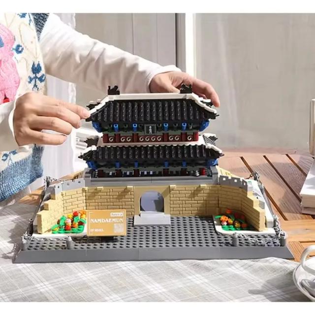 MOC LEGO レゴ ブロック 互換 韓国の崇礼門 900個_4