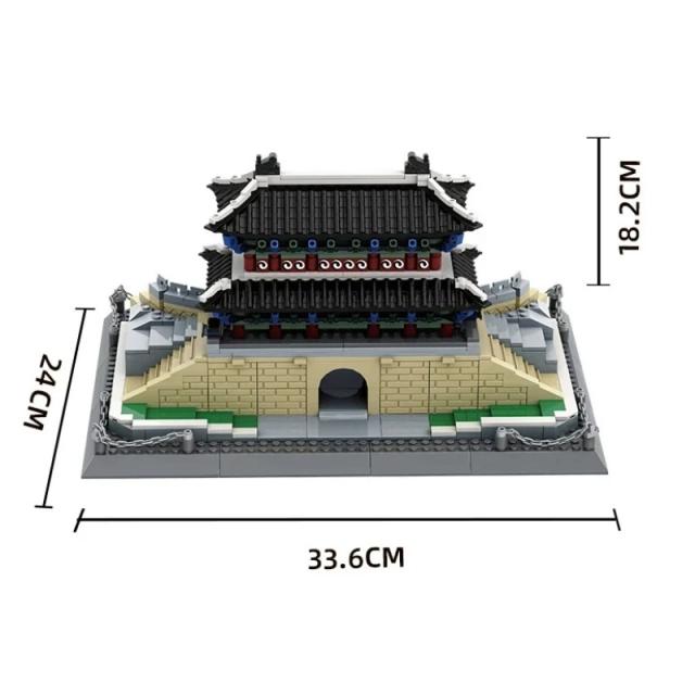 MOC LEGO レゴ ブロック 互換 韓国の崇礼門 900個_6