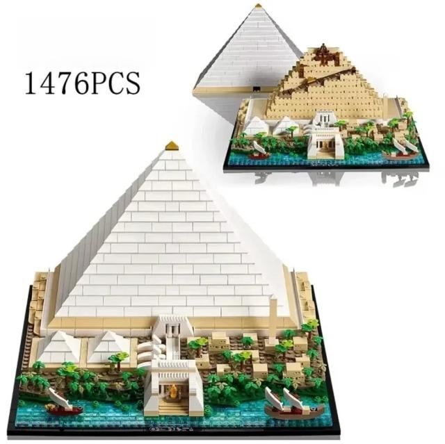 MOC LEGO レゴ ブロック 互換 エジプトのギザピラミッド 1476個
