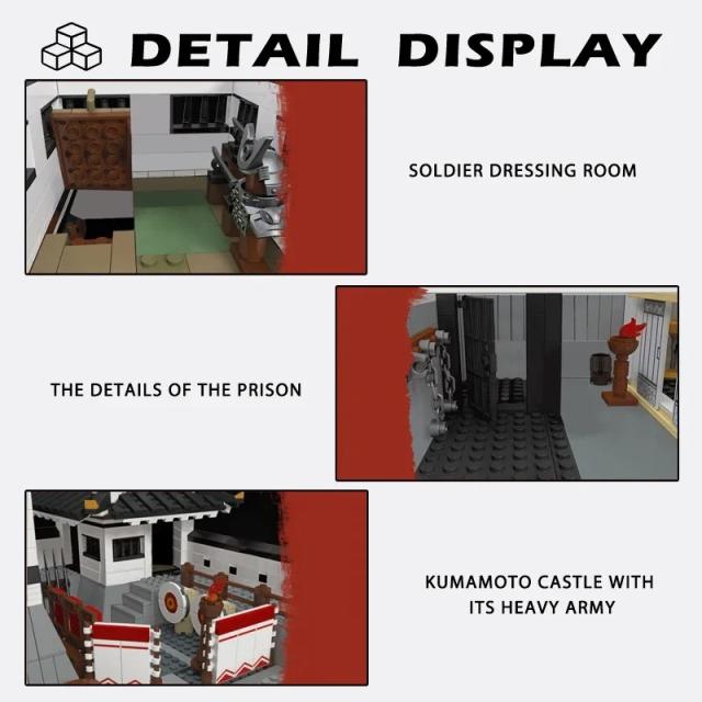 MOC LEGO レゴ ブロック 互換 熊本城 4841個_3