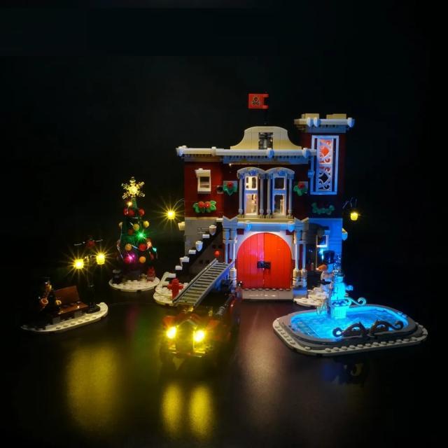 MOC LEGO レゴ 10263 互換 ウィンタービレッジ・ファイヤーステーション 消防署LED ライト 電飾 キット ※本体は含みません
