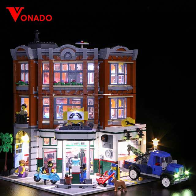 MOC LEGO レゴ ブロック 10264 クリエイター エキスパート 互換 街角のガレージ LED ライト キット  【海外から直送します】※レゴ本体は｜au PAY マーケット