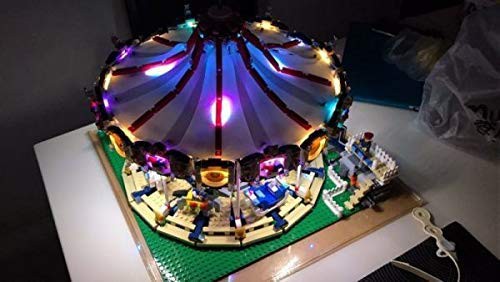 MOC LEGO レゴ クリエイター 10196 互換 メリーゴーランド LED ライト