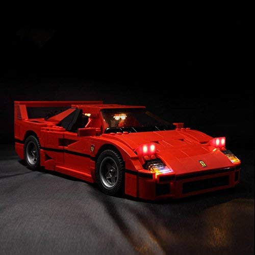 MOC LEGO レゴ クリエイター 10248 互換 フェラーリー Ferrari F40 LED ...