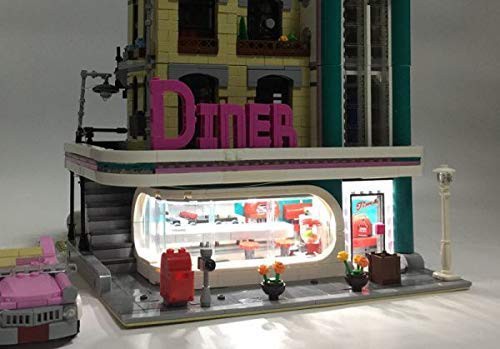 MOC LEGO レゴ クリエイター 10260 互換 ダウンタウン ディナー Down Town Diner LED ライトキット  【海外から直送します】※レゴ本体は