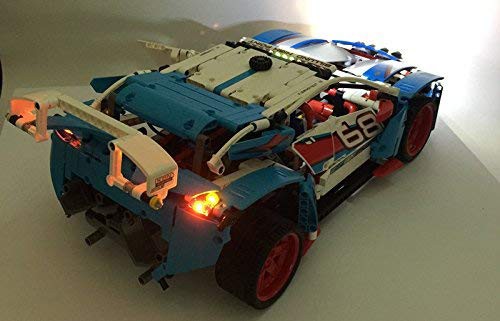 MOC LEGO レゴ テクニック 42077 20077 ラリーカー Rally Car LED