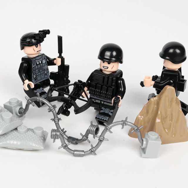 MOC LEGO レゴ ブロック 互換 SWAT 特殊部隊 アンチテロ部隊 カスタム ミニフィグ 6体セット 大量武器・装備・兵器付き