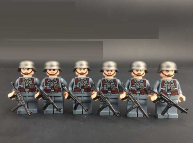 Moc Lego レゴ ブロック 互換 Ww2 第二次世界大戦 ドイツ軍 ナチス 親衛隊 ドイツ国防軍 兵士 ミニフィグ 6体セット Mp40短機関銃付き D2の通販はau Pay マーケット Mono Base