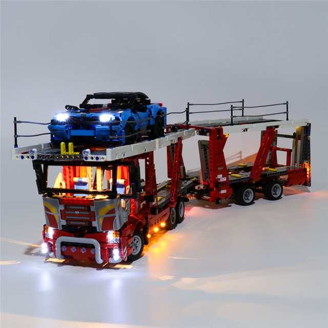 MOC ブロック テクニック 42098 互換 車両輸送車 LEDライト 照明