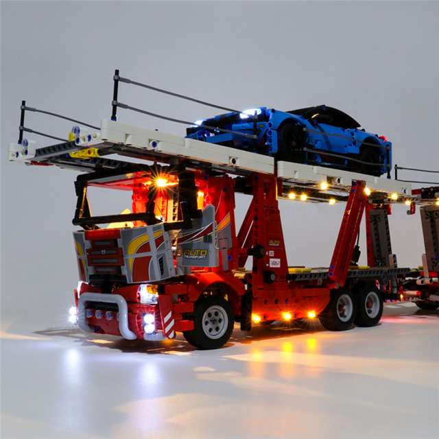 MOC ブロック テクニック 42098 互換 車両輸送車 LEDライト 照明 キット カスタム パーツ【海外から直送します】※レゴ本体は含まれてい