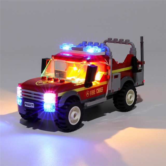 MOC ブロック シティ 60231 互換 特急消防車 LEDライト 照明 キット 