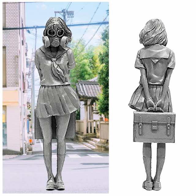 1/35 ガスマスクを着けた女子高生 未塗装 レジン製 組み立て
