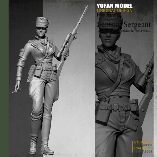 1/35 WW2 ナチス ドイツ軍 セクシー 女性狙撃兵士 スナイパー 未塗装