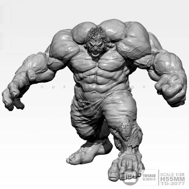 55mm マーベル 超人ハルク 未塗装 レジン製 組み立て キット