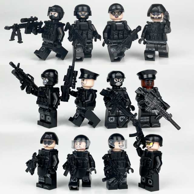 LEGO レゴ 互換 SWAT 特殊部隊 フル装備 大量武器パーツ ミニフィグ 12体セット ｜au PAY マーケット