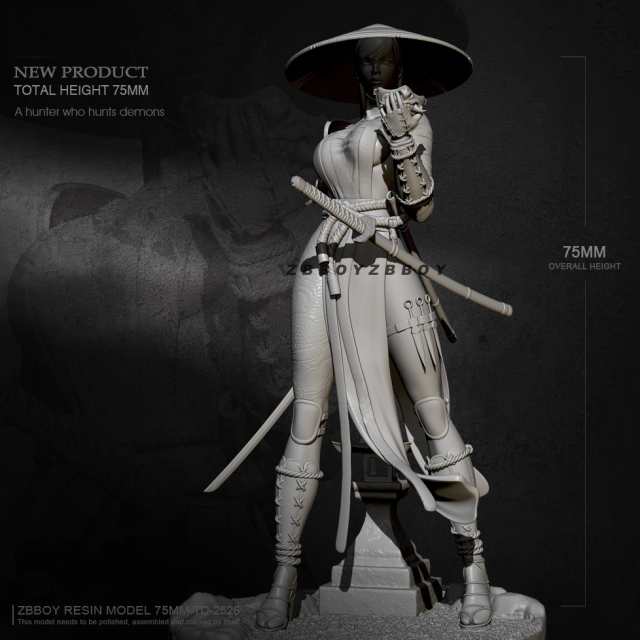 1/24 くノ一 女忍者 NINJA 未塗装 レジン製 組み立て キット
