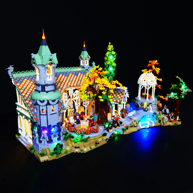 LEGO MOC ブロック アイコン ロード・オブ・ザ・リング 10316 互換 リベンデル LED ライト 照明 キット カスタム パーツ リモコン付き ※レゴ本体は含まれていません※_1