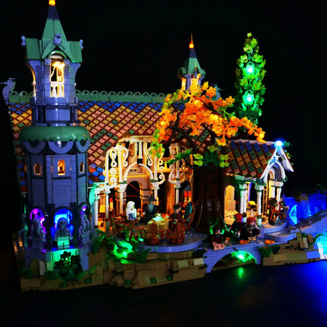 LEGO MOC ブロック アイコン ロード・オブ・ザ・リング 10316 互換 リベンデル LED ライト 照明 キット カスタム パーツ リモコン付き ※レゴ本体は含まれていません※_2