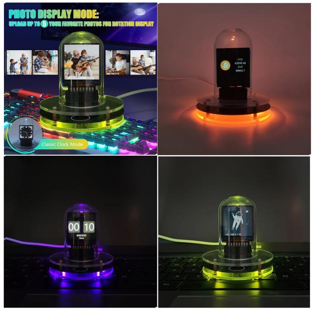 ニキシー 時計 デジタル ネオン時計 デジタル LED ニキシー管風