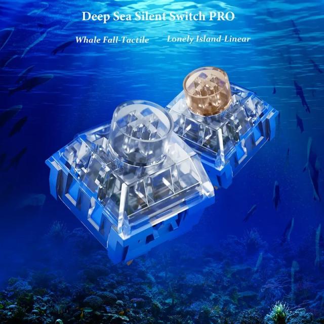 Kailh Deep Sea Silent Pro Box Switch リニア サイレントスイッチ V2 プレ潤滑スイッチ MX メカニカル カスタム 自作 キーボード用 Islet Linear 108個_2