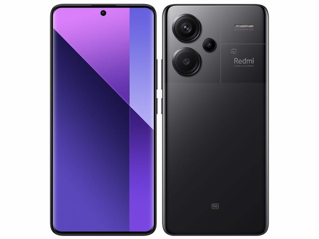 「新品」SIMフリー Redmi Note 13 Pro+ 5G 8GB/256GB [ミッドナイトブラック] 本体