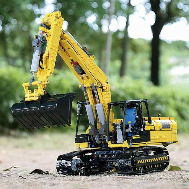 ラッピング対応] RC ショベルカー ビルディング ブロック モーター ...