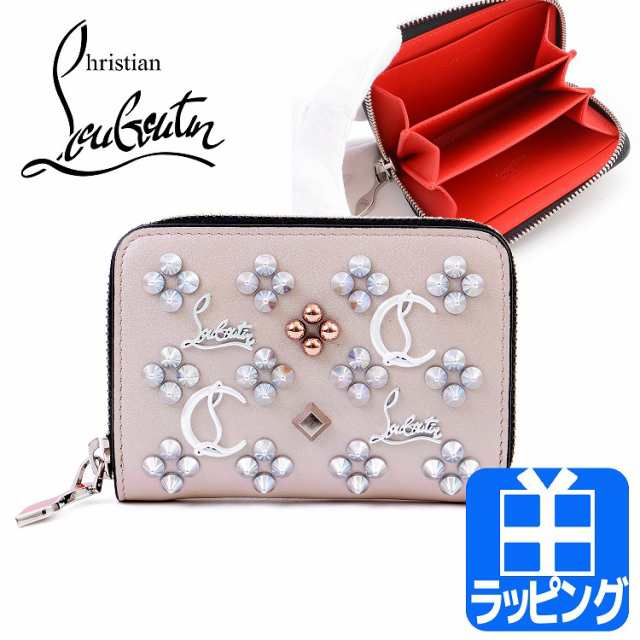 クリスチャン ルブタン 財布 ミニ財布 コインケース 小銭入れ Christian Louboutin n164 オーロラ パール スタッズ ビジュー レの通販はau Pay マーケット T Brand Au Pay マーケット店