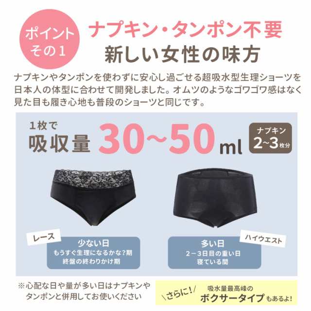 吸水 生理用ショーツ サニタリーショーツ Laqreeパンツ ラクリーパンツ 生理用パンツ 生理ショーツ 吸水ショーツ おすすめ ナプキン不要 の通販はau Pay マーケット Silky シルキー