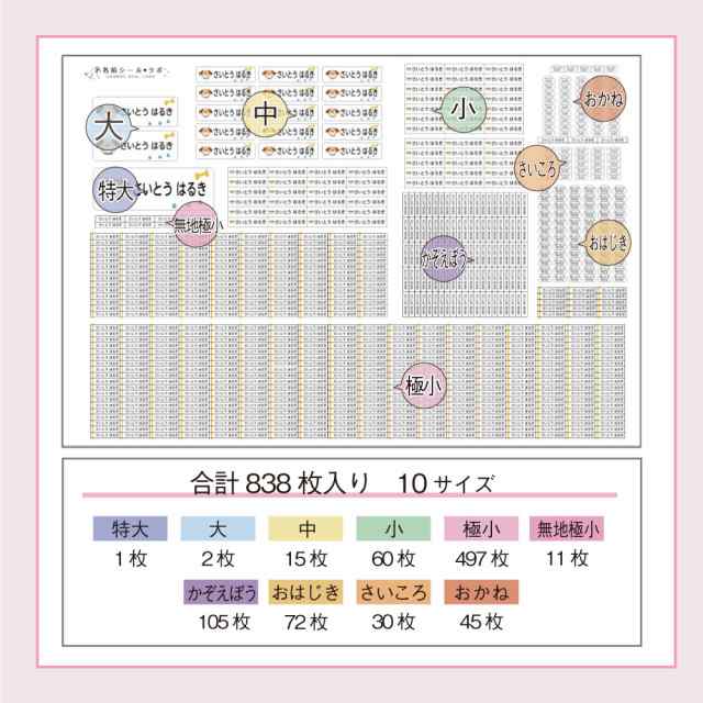 お名前シール 算数セット用シール シンプルデザイン ２点セットd 男の子 女の子 子供 300デザイン以上 3タイプから選べる 名前シール おの通販はau Pay マーケット お名前シールラボ Au Pay マーケット店
